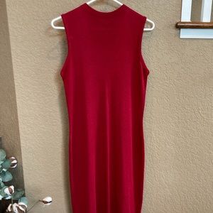 Cacharel Paris Red Dress with Keyhole Back.  Made in Italy.  NWOT  Size 2